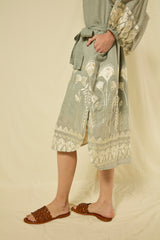 SHIRT DRESS PAPYRUS L/S  - STONE/CHAMPAGNE