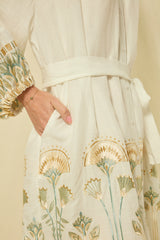 SHIRT DRESS PAPYRUS L/S  - WHITE/MULTI 