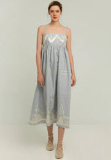 DRESS MAXI ROOTS STRAPS - LIGHT GREY/
CHAMPAGNE