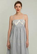 DRESS MAXI ROOTS STRAPS - LIGHT GREY/
CHAMPAGNE