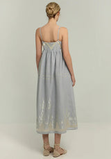 DRESS MAXI ROOTS STRAPS - LIGHT GREY/
CHAMPAGNE