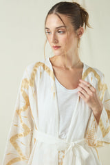 KIMONO LONG ROOTS BELT - WHITE/GOLD