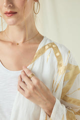 KIMONO LONG ROOTS BELT - WHITE/GOLD