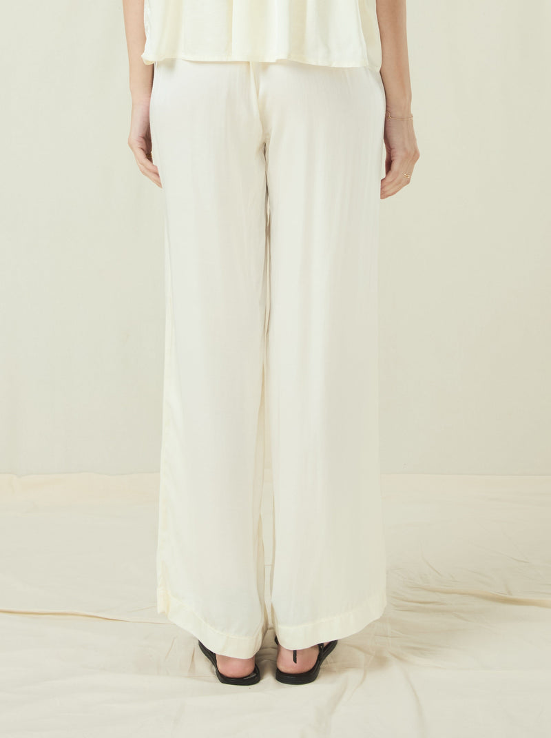 PANTS ELASTICATED WAIST DRAWSTRING - NATURAL