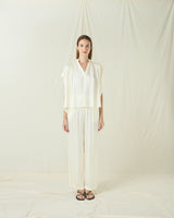 PANTS ELASTICATED WAIST DRAWSTRING - NATURAL