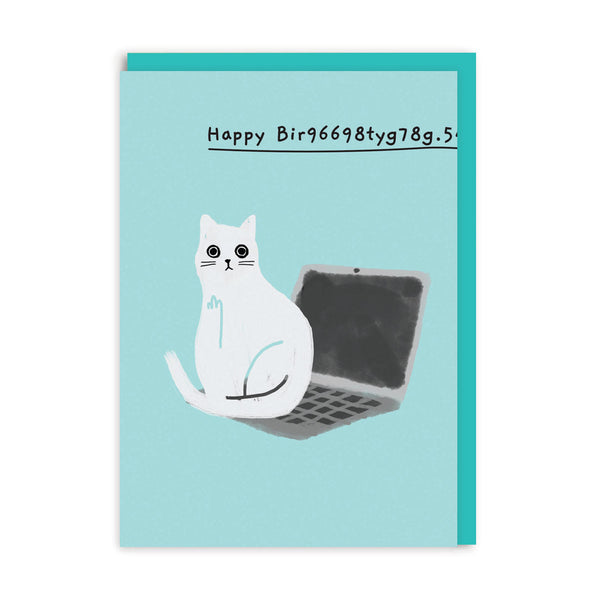 OOH DEER Happy Bir9669 laptop Greeting Card