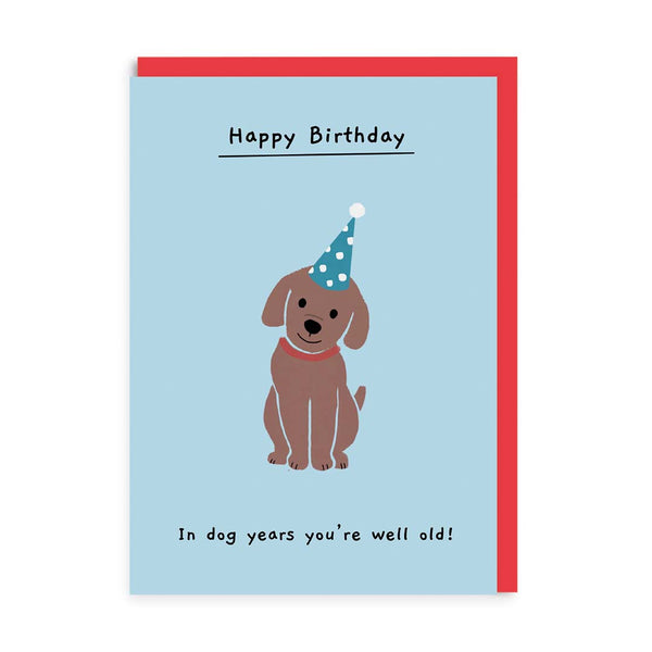 OOH DEER Dog Years Greeting Card