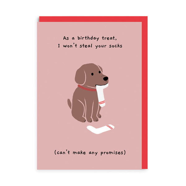 OOH DEER Steal Your Sock Birthday Card