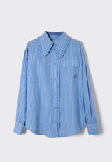 Kendall Ruffle Shirt - Blue