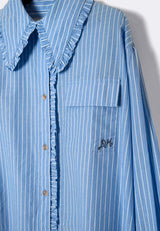 Kendall Ruffle Shirt - Blue