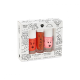 Kids Set Amazing Trip - 2 polishes & 1 lip gloss - Dori, Flamengo, Peach