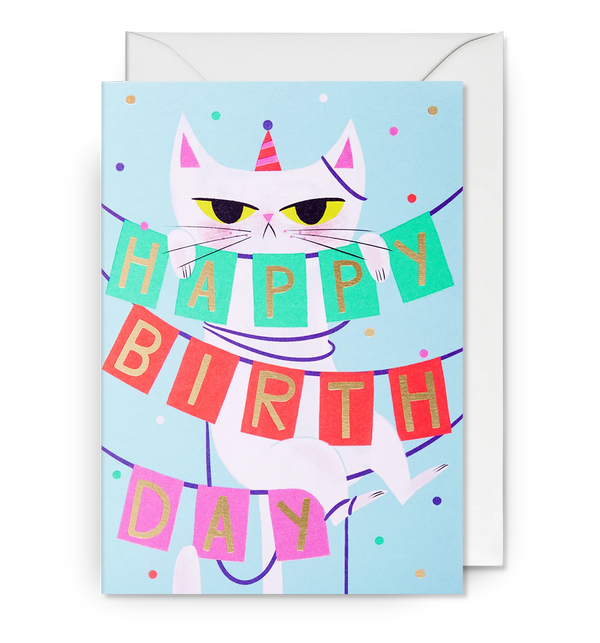 Lagom Design Birthday Banner Cat