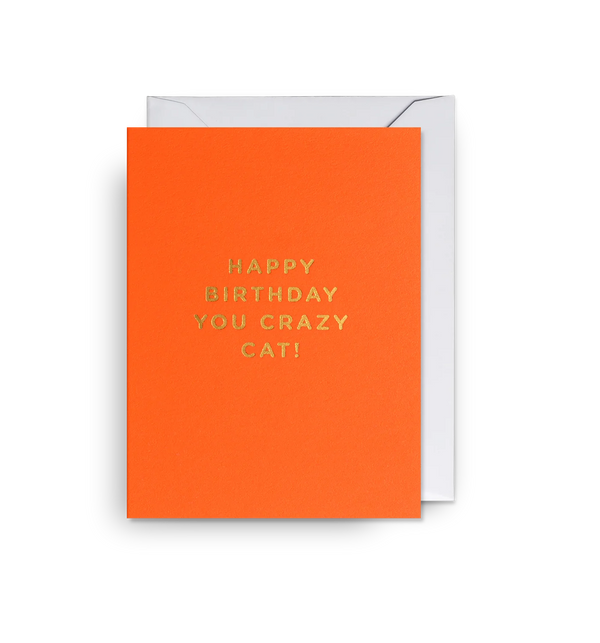 Lagom Design Happy Birthday You Crazy Cat - Mini Card