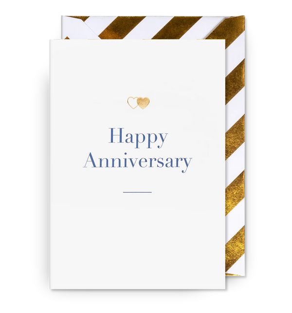 Lagom Design Happy Anniversary Gold Hearts