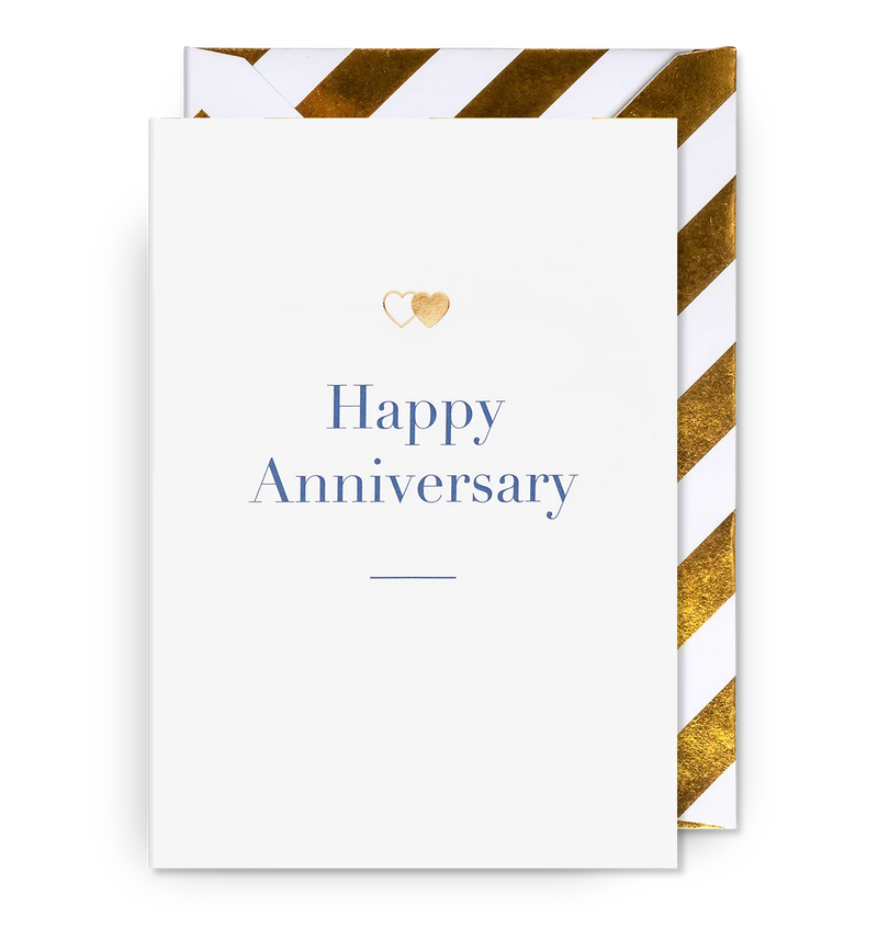 Lagom Design Happy Anniversary Gold Hearts