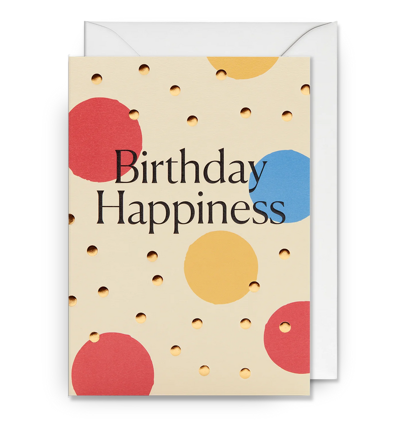 Lagom Design Polka Dots Happiness Birthday