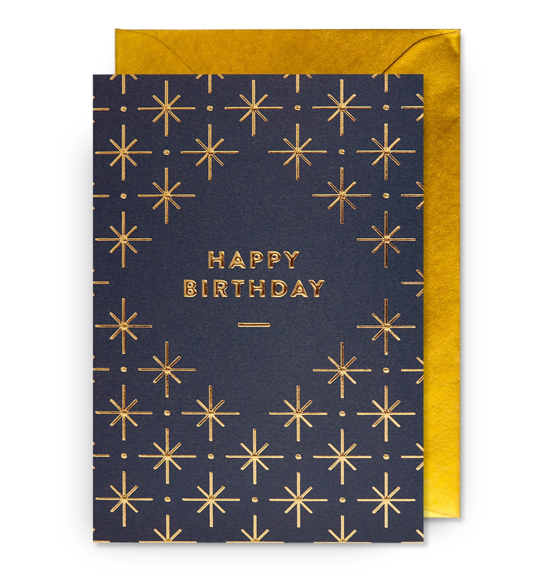 Lagom Design Happy Birthday Starburst Patterned