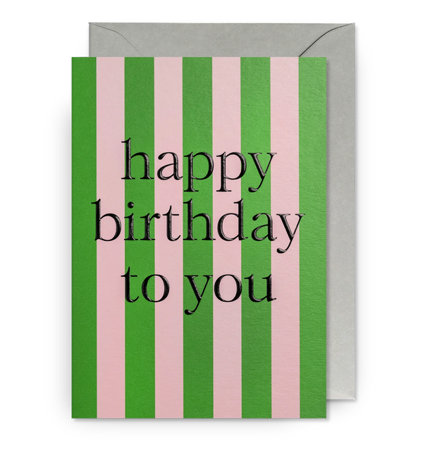 Lagom Design Happy Birthday to You Striped