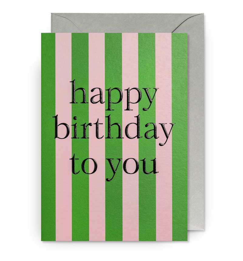 Lagom Design Happy Birthday to You Striped