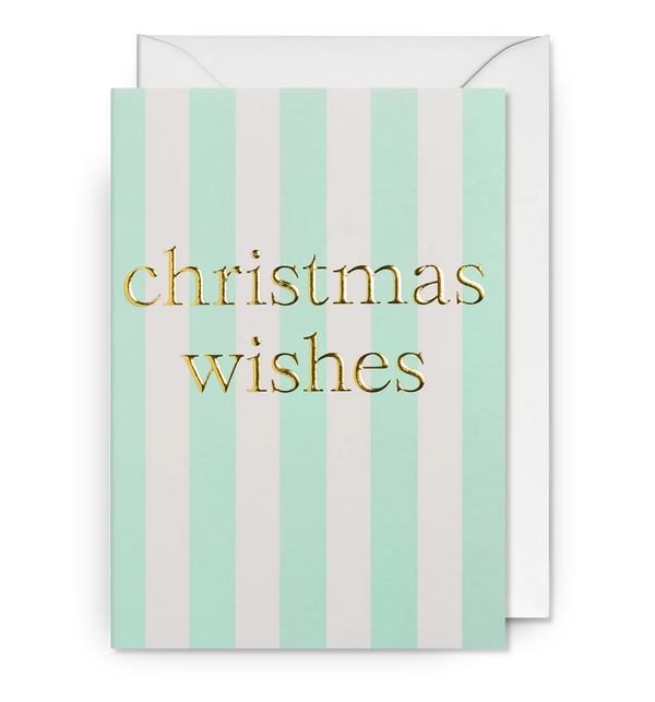 Lagom Design Christmas Wishes Mint Candy Striped