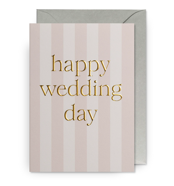 Lagom Design Pastel Striped Happy Wedding Day