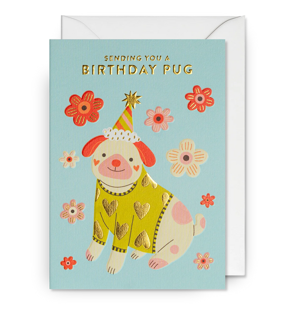 Lagom Design Sending You a Birthday Pug