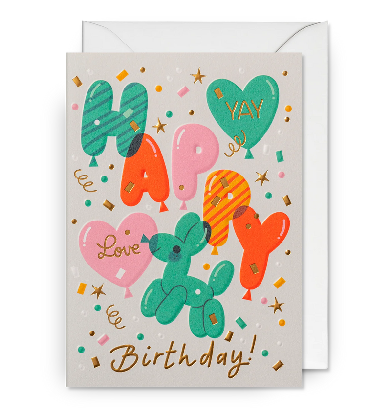 Lagom Design Happy Birthday Balloons Confetti