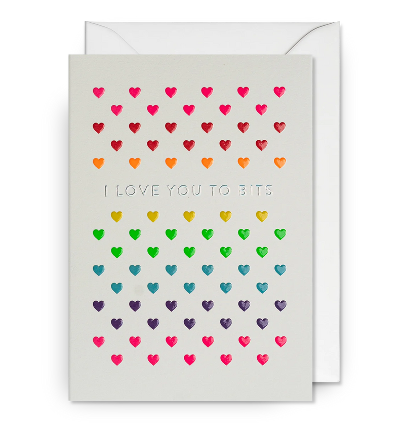 Lagom Design I Love You to Bits Rainbow Hearts