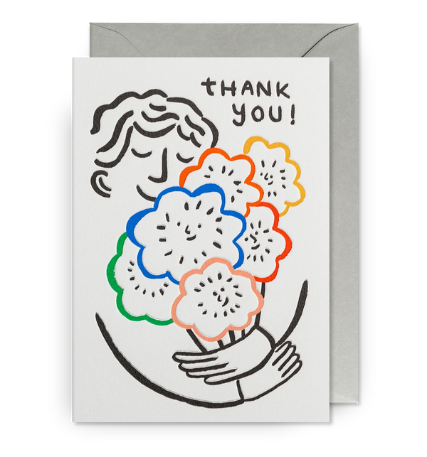 Lagom Design Thank You Floral Bouquet Retro