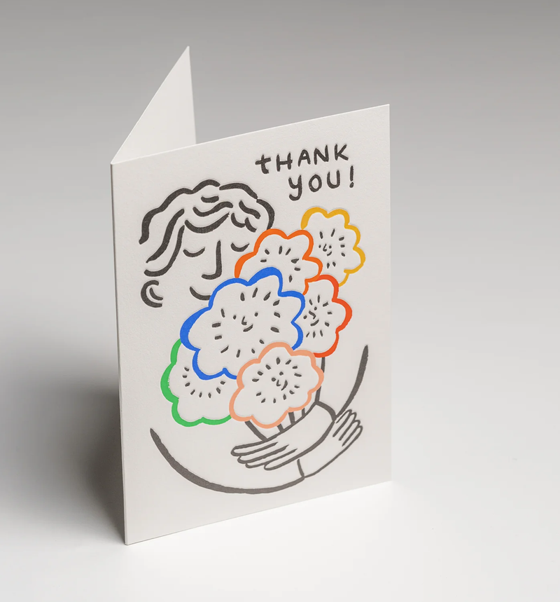 Lagom Design Thank You Floral Bouquet Retro