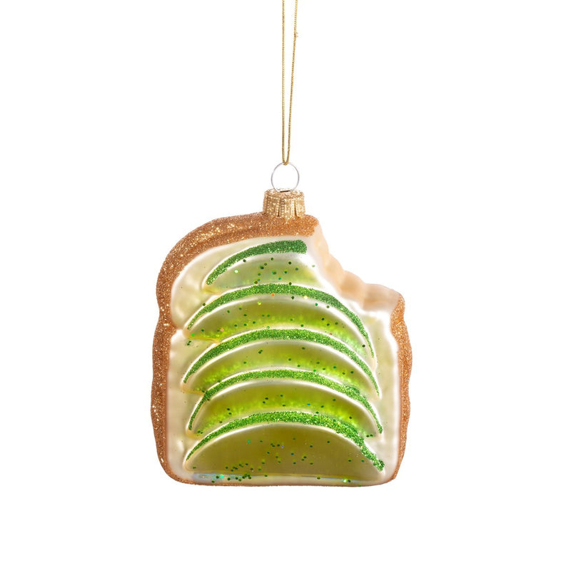 Sass and Belle Avocado Toast Shaped Bauble