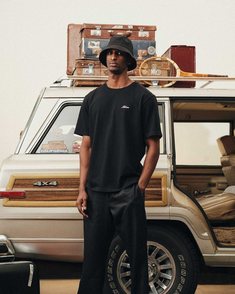 LOGO SCRIPT TEE BLACK - Black