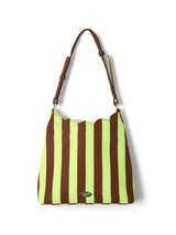 LORELAI BAG - AVOCADO & CHOCOLATE STRIPE