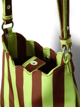 LORELAI BAG - AVOCADO & CHOCOLATE STRIPE