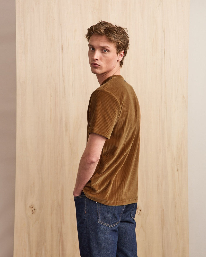 LUGNY T-SHIRT KNIT - COGNAC