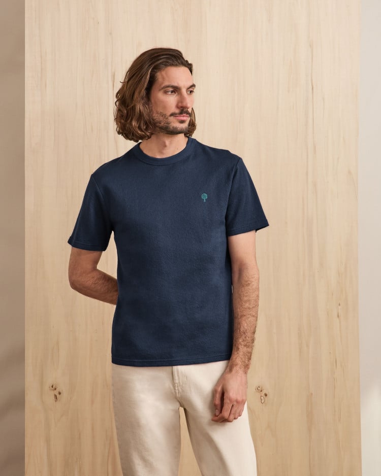 LUGNY T-SHIRT KNIT - LIGHT NAVY