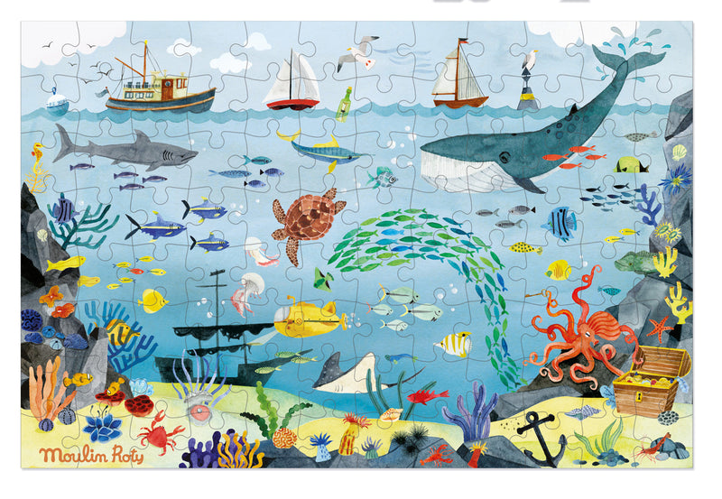 Le Jardin children Nature Discovery puzzle (96pcs) Ocean Le Jardin