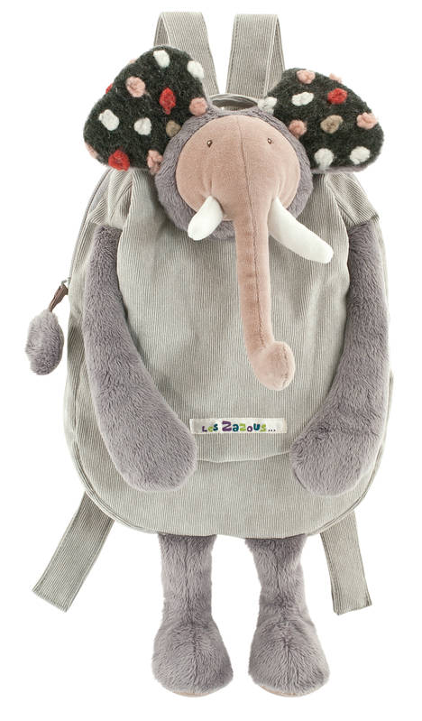 Les Zazous Elephant backpack Grey Ears