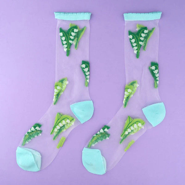 Lily of the Valley transparent socks