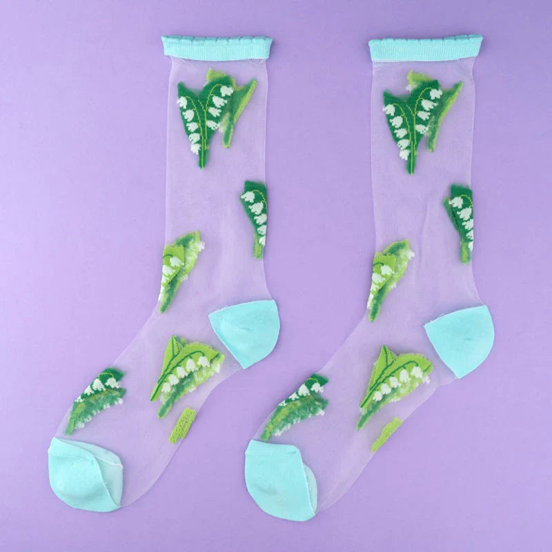 Lily of the Valley transparent socks