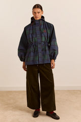 Liu Raincoat - Navy Check