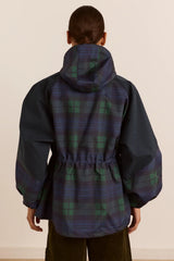 Liu Raincoat - Navy Check