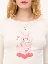 Love Bunny LS T-shirt : Off-White