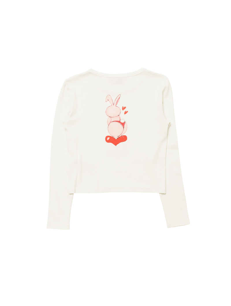Love Bunny LS T-shirt : Off-White