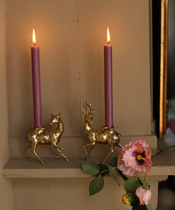 Lovely Deer Candle Holder Set