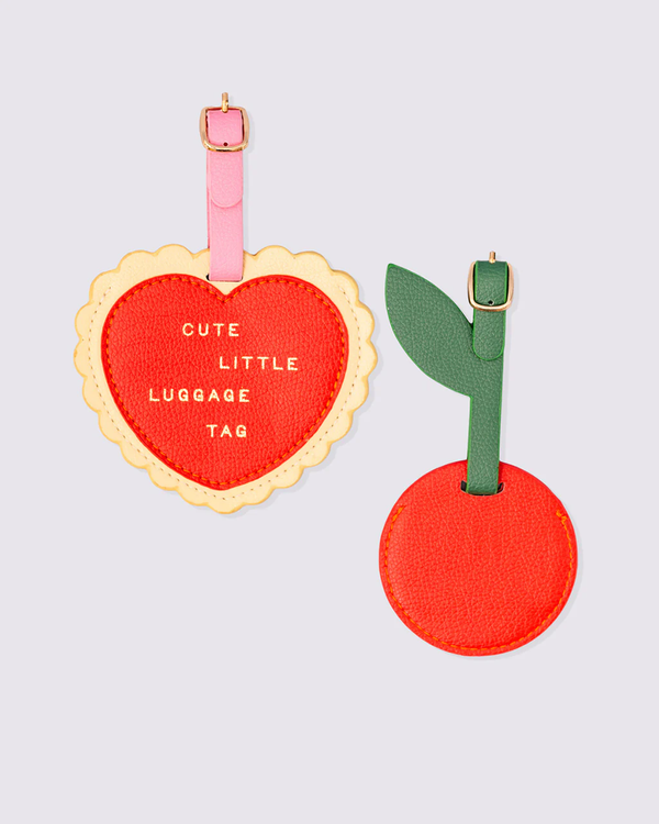 Luggage Tag Set - Heart and Cherry