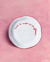 Maegen - Slogan Plate - Cherry Red