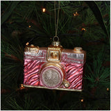 KERSTEN Ornament Camera Zebra Pink