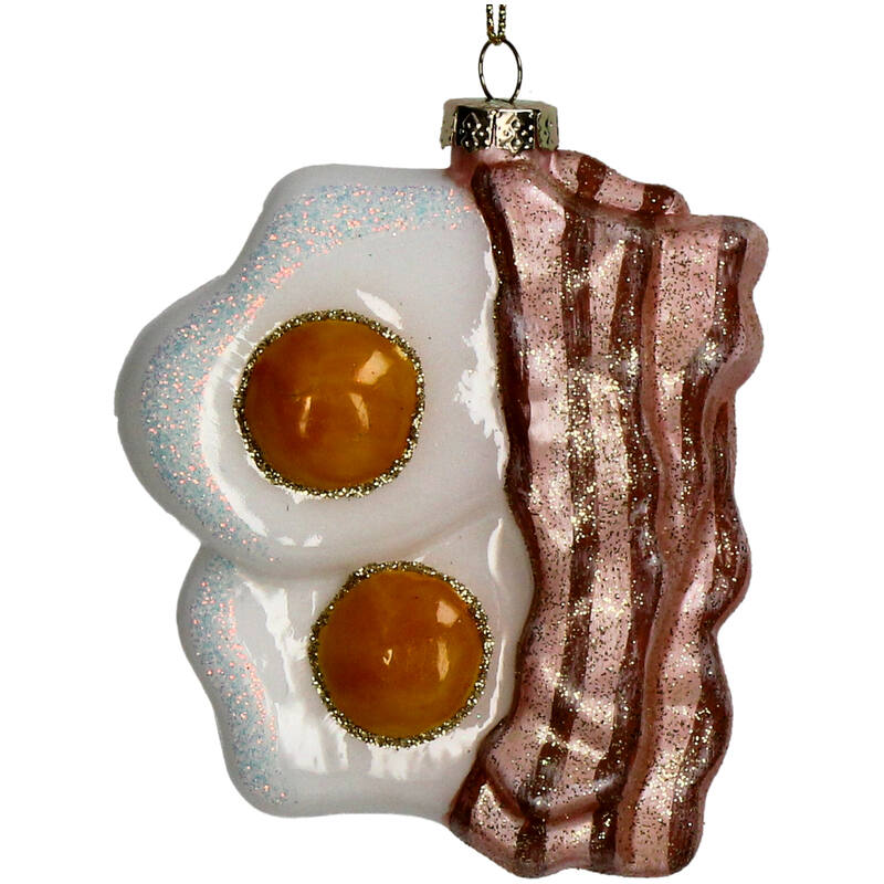 KERSTEN Ornament Egg Bacon Glass Multi