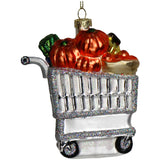 KERSTEN Ornament Shopping Cart Glass Silver